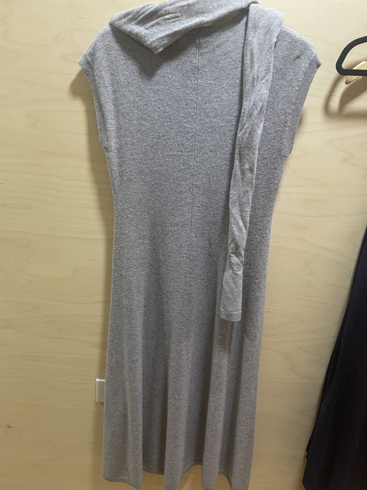Grey merino wool dress