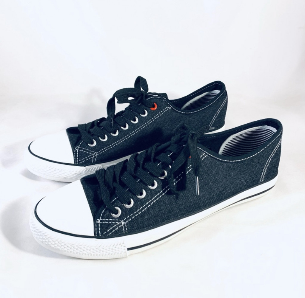Lee Cooper Lukey Black Denim Sneakers Men’s AU US Size 9 Lace Up
