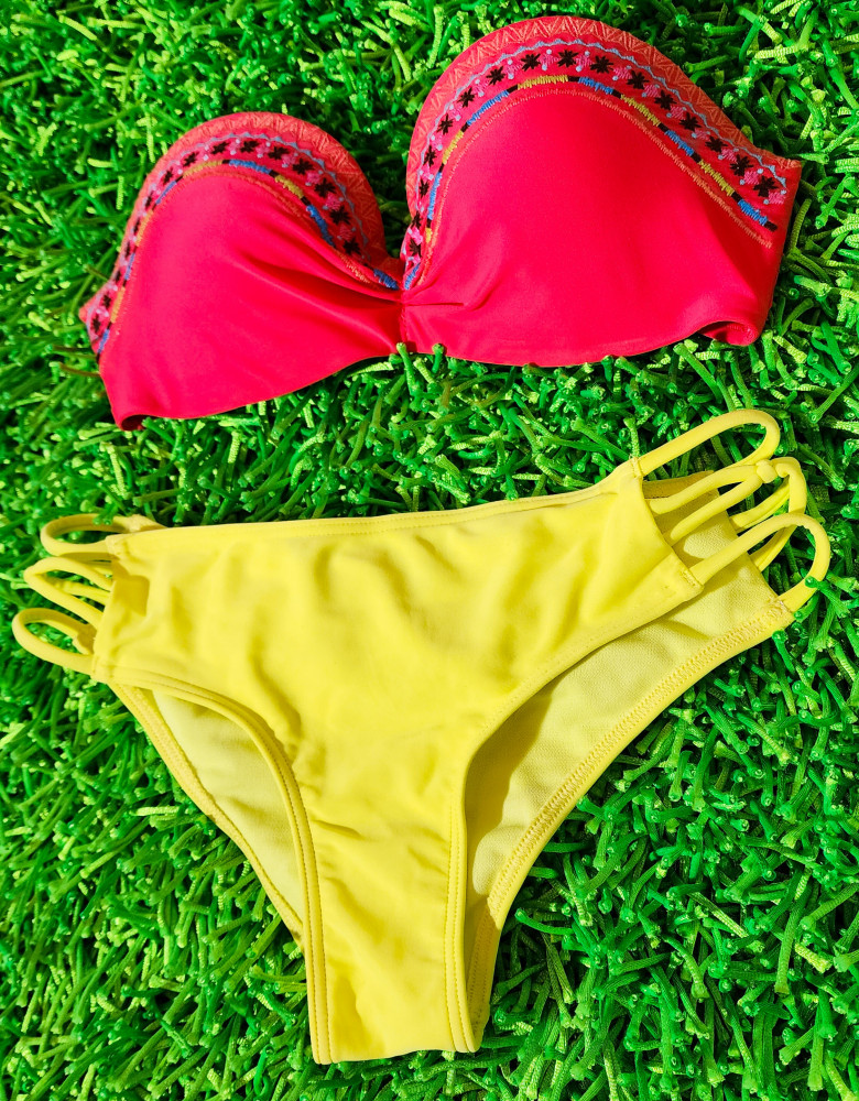 Balconette Push Up Bra bikini set 