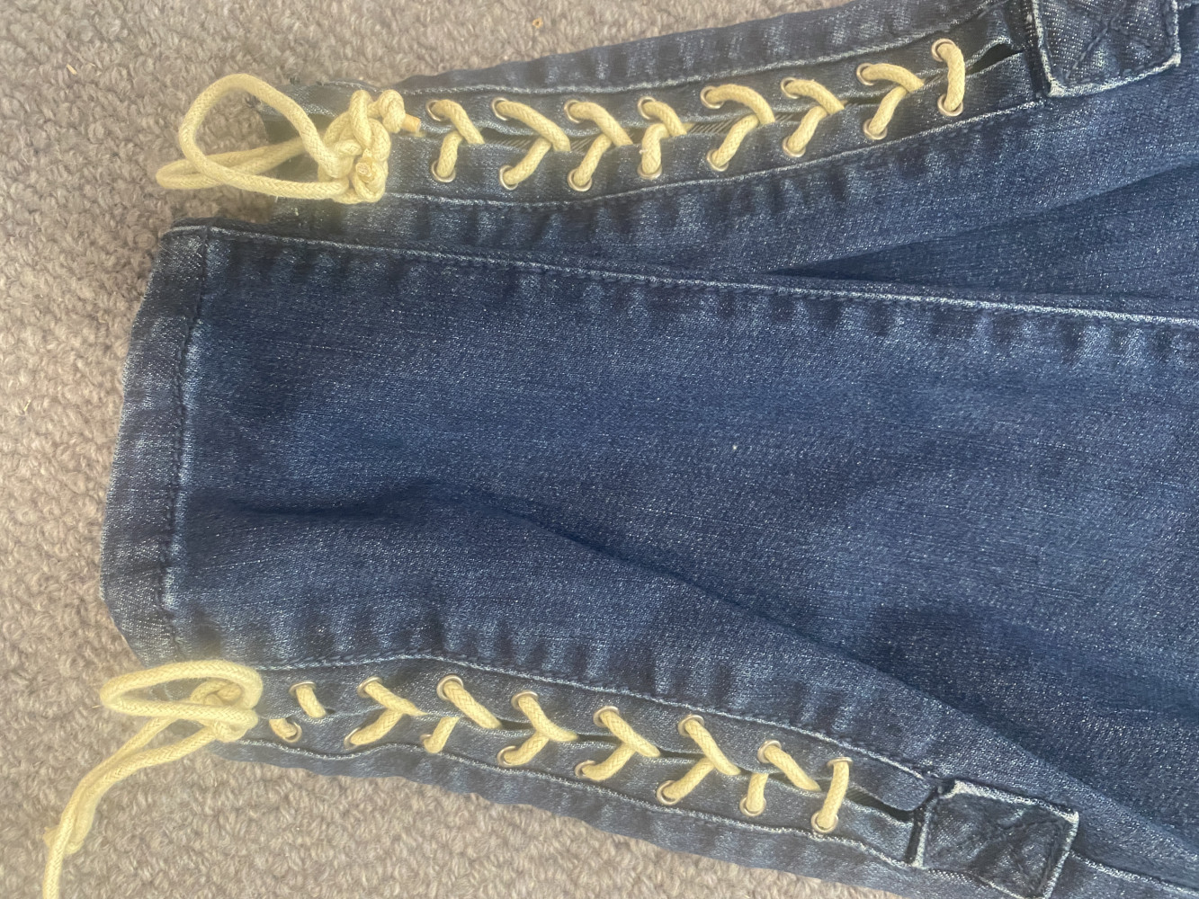 Ladies Jeans - Slim style with feature laced at bottom of pants