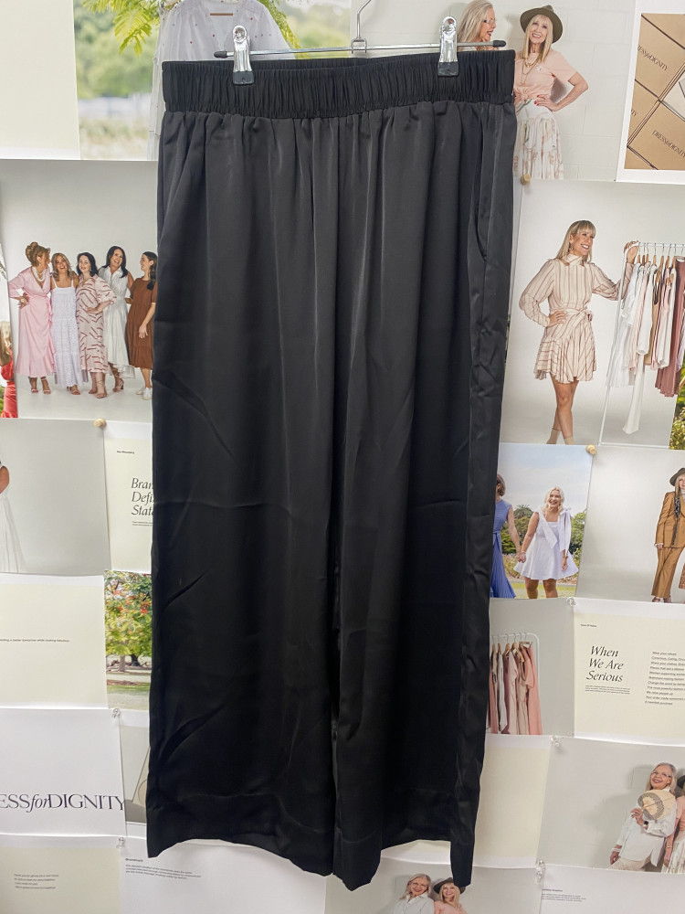 Satin Black Pants - Donated by Hampton Housewife