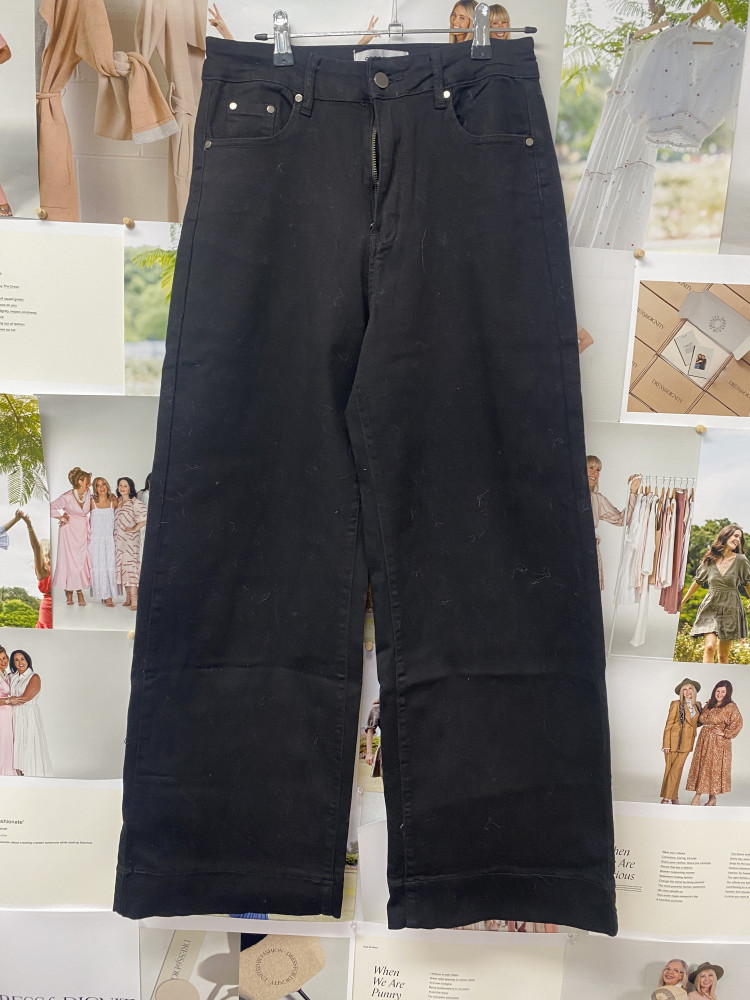Black wide leg jeans - donated by hampton housewife