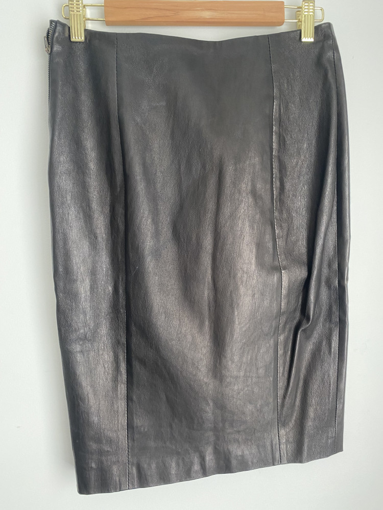 Kookai Midi Leather Look Skirt