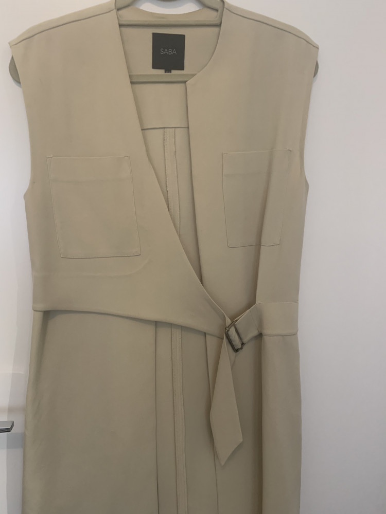 Saba longline sleeveless vest/jacket
