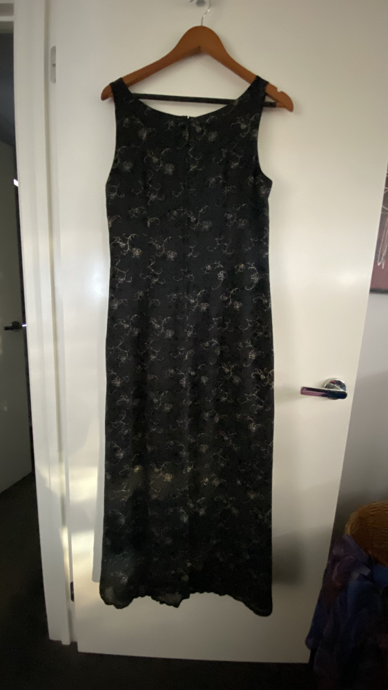 Long black dress with split