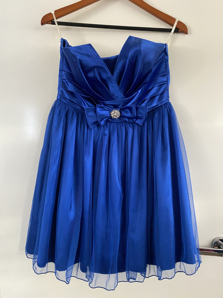 Royal Blue strapless dress
