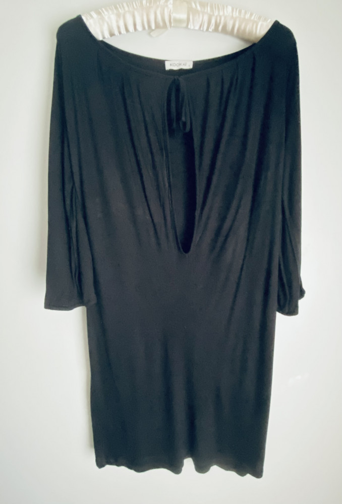 Kookai Black Jersey Midi Dress
