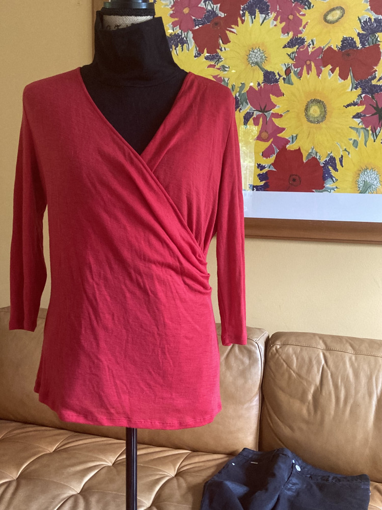 Wool Crossover Top