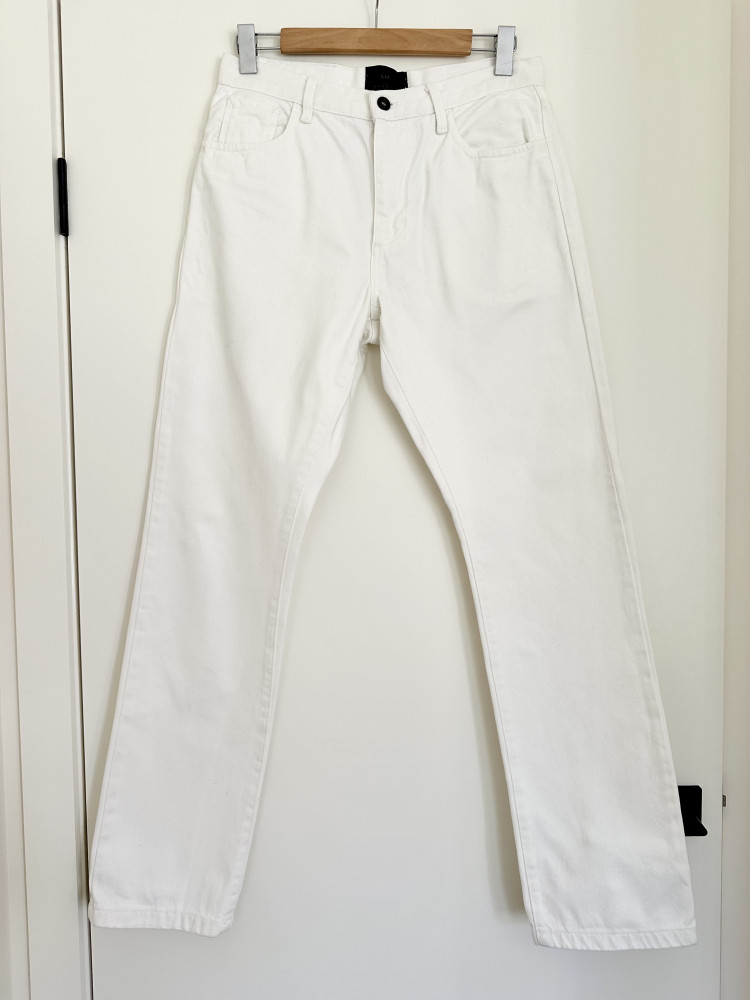 SIR THE LABEL Size 30 CLASSIC WHITE STRAIGHT LEG JEANS BNWOT