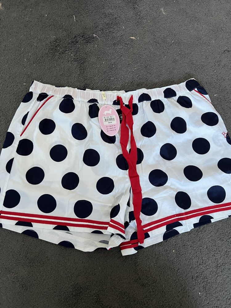 Black and White Spot Pj Shorts