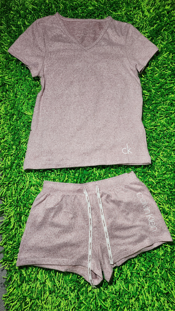 Calvin Klein Loungewear Set Gray Burgundy Size XS  