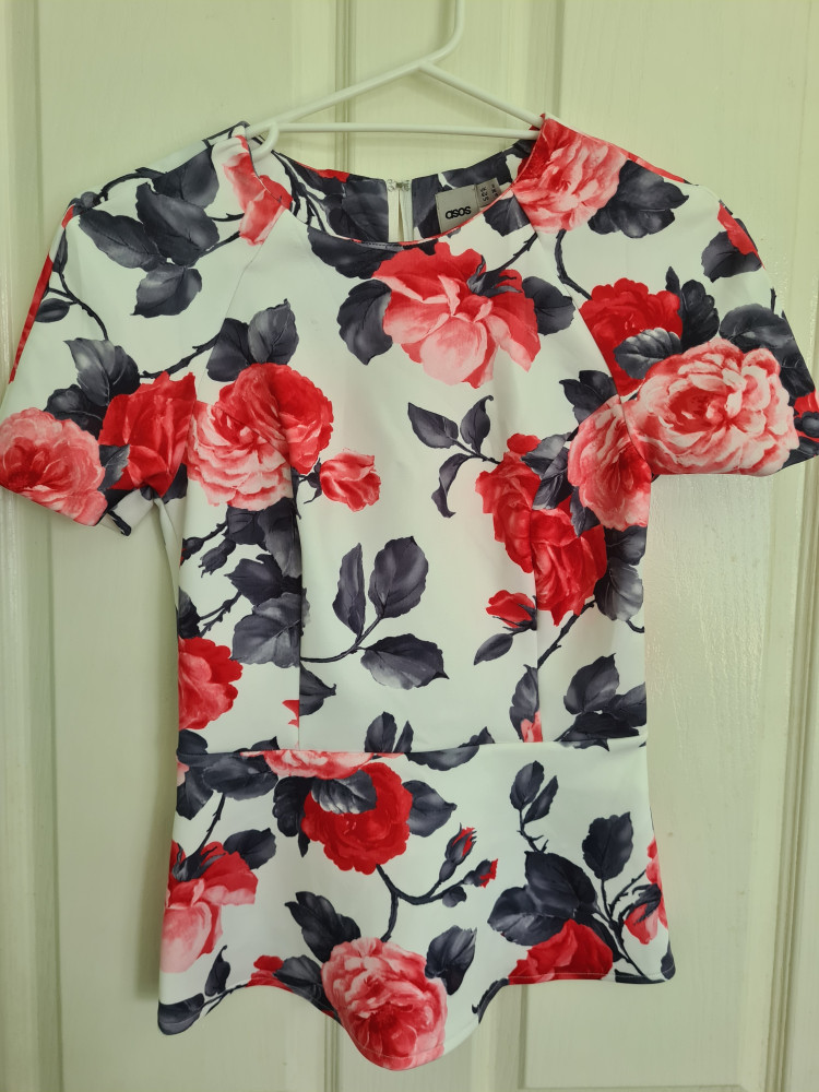 Rose peplum top