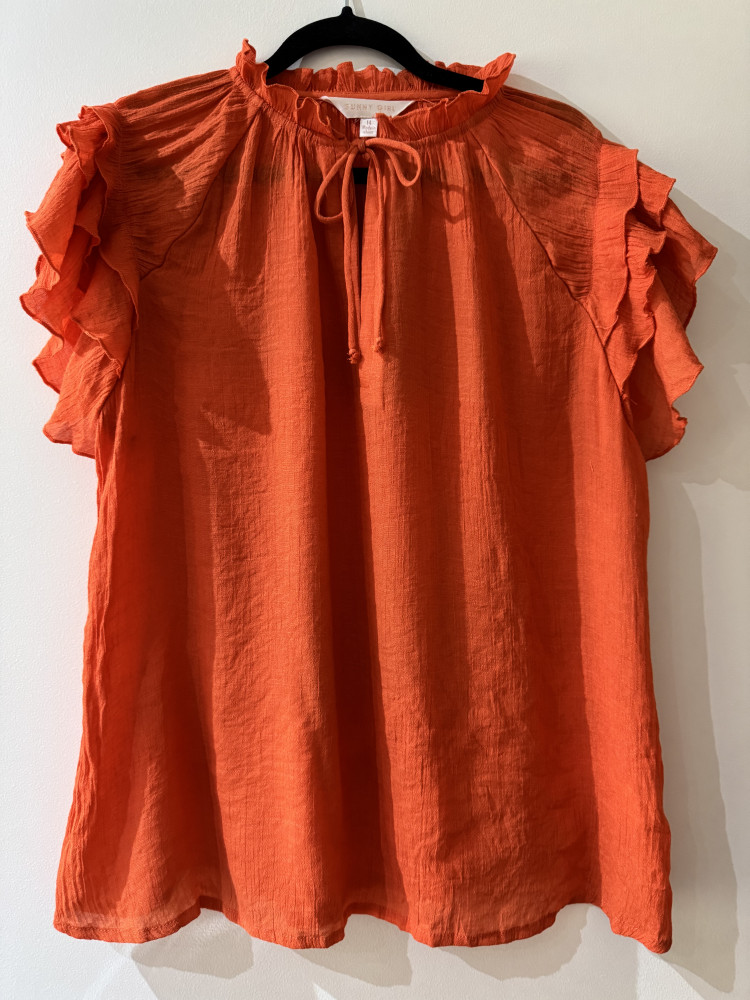 Ruffle short Sleeve Shirt