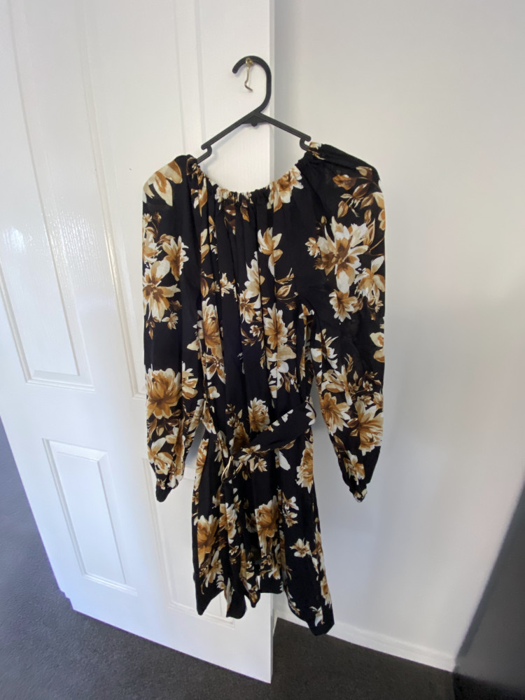 Tucked Neck Dress