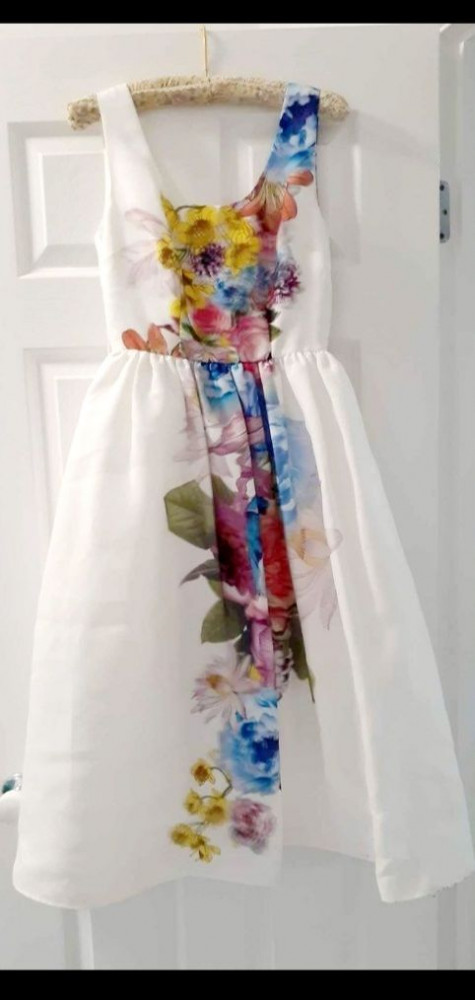 Floral Holographic A-line Dress