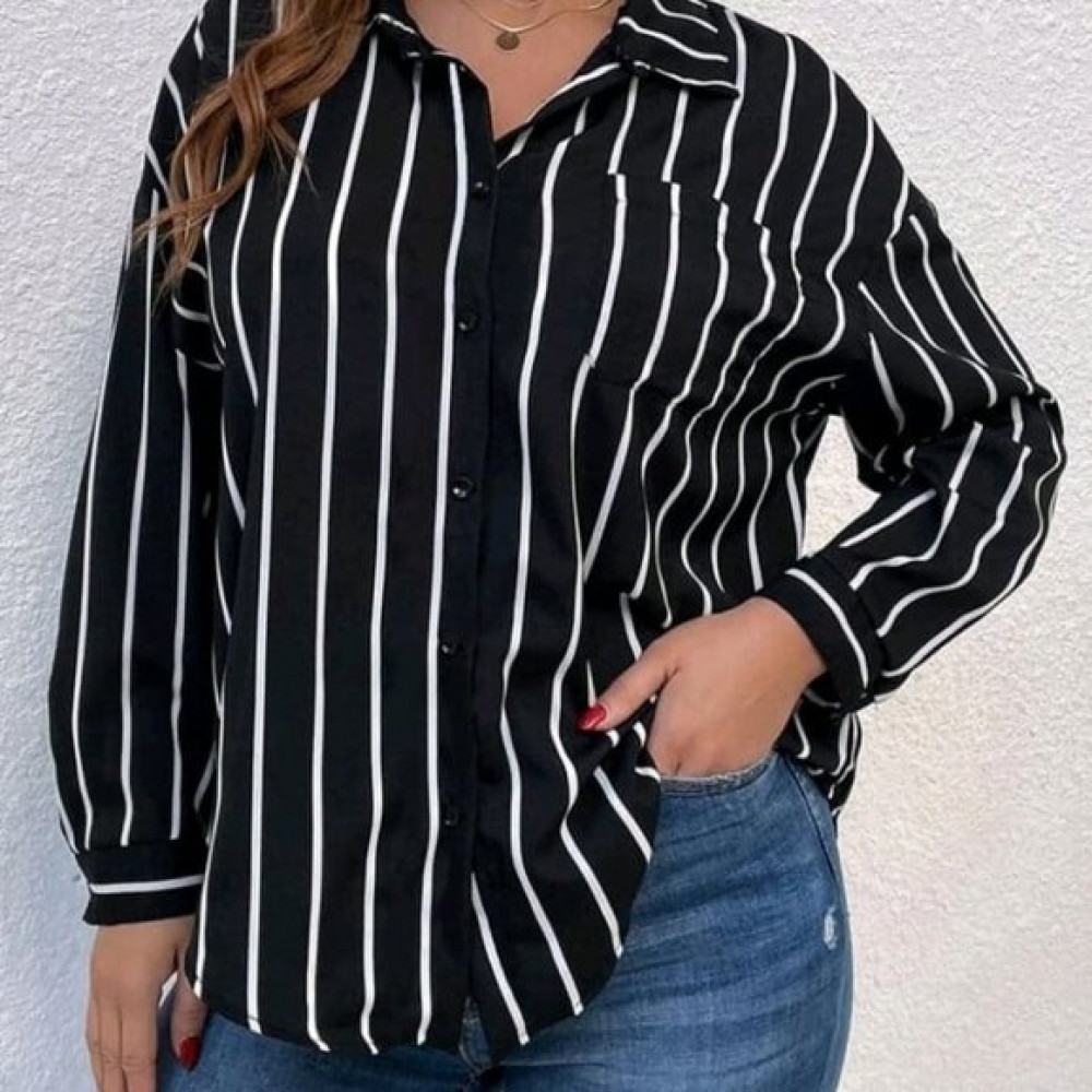 Plus striped blouse