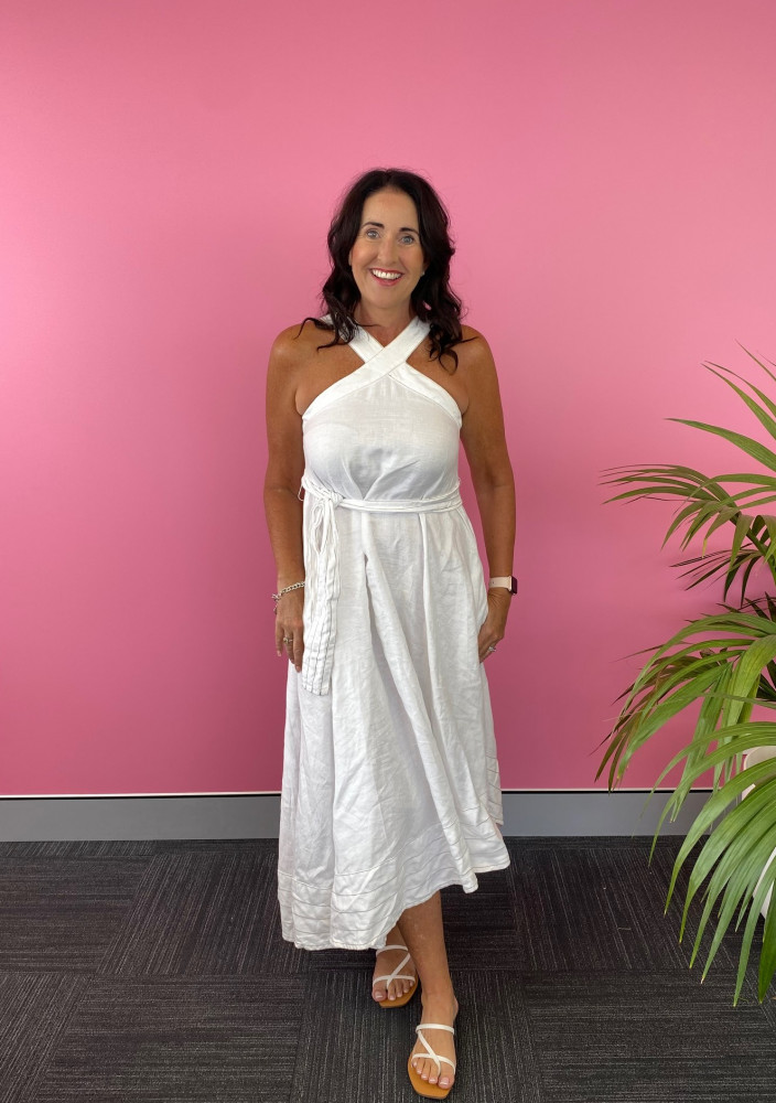 White Linen Country Road Dress