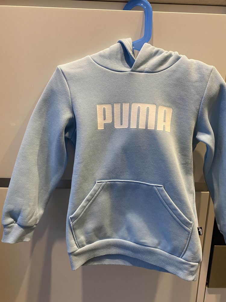 Child's Puma Fleece Hooded Jumper Blue, Size 4