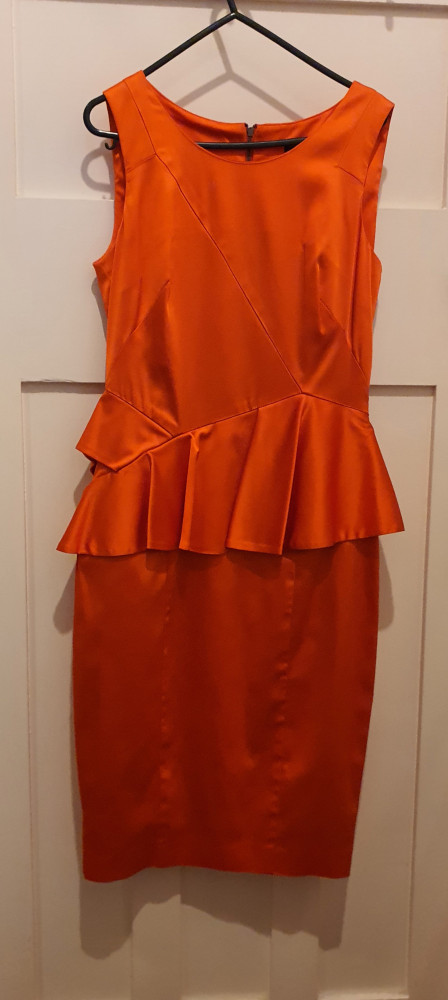 Orange cocktail dress