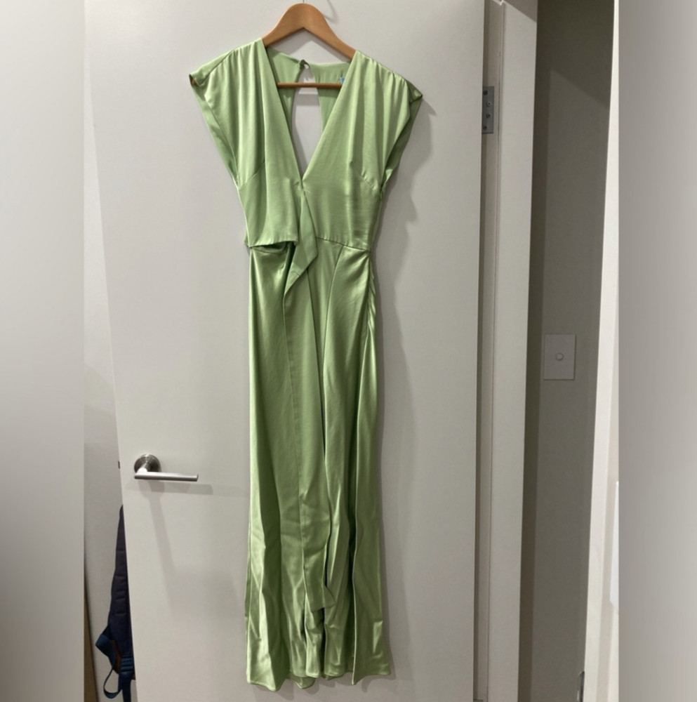 Apple Green Wrap Dress 