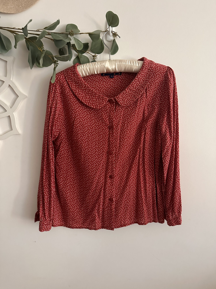 Princess Highway Red Button Blouse