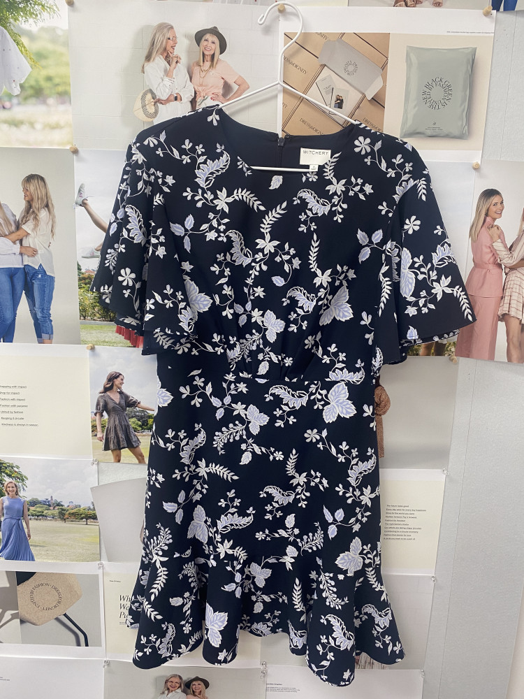Navy and Blue Floral Dress